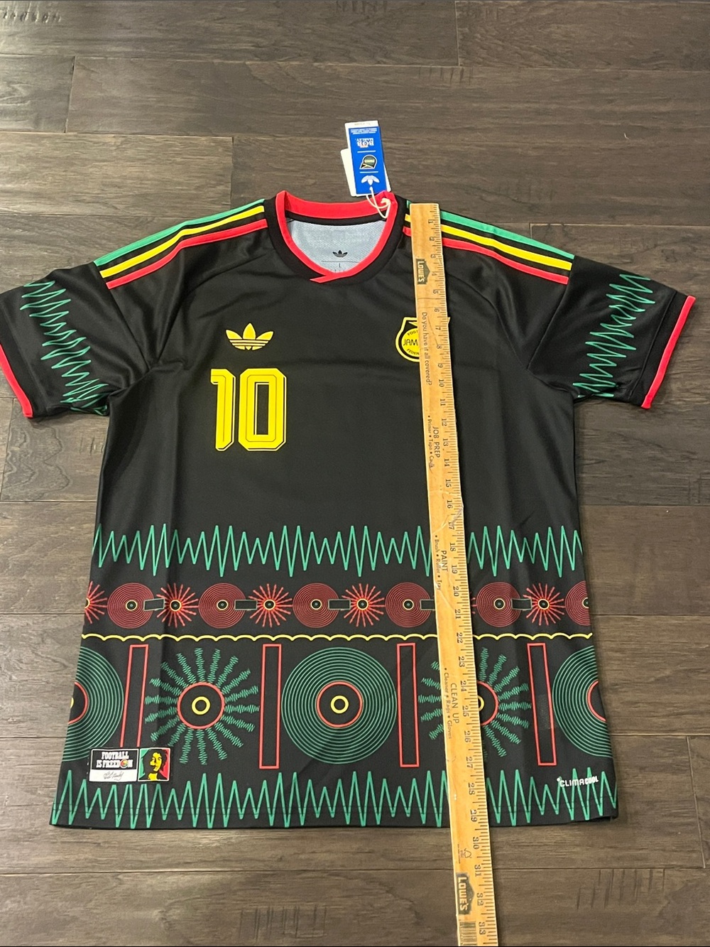 Adidas Jamaica Football is Freedom Bob Marley Reggae Boyz Soccer Jersey Men’s L - Picture 9 of 13